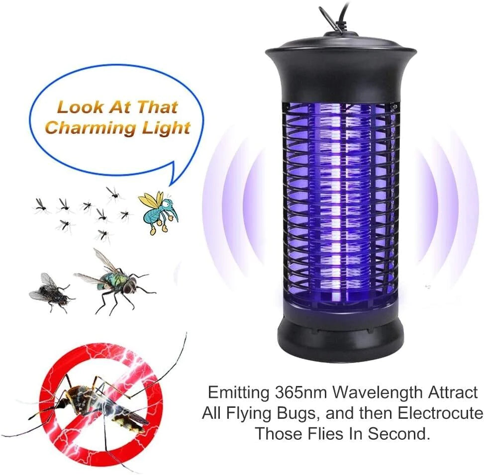 Electric Fly Gnat Killer Lamp Pests Fly Insect Trap Mosquito Bug Zapper 4,000V